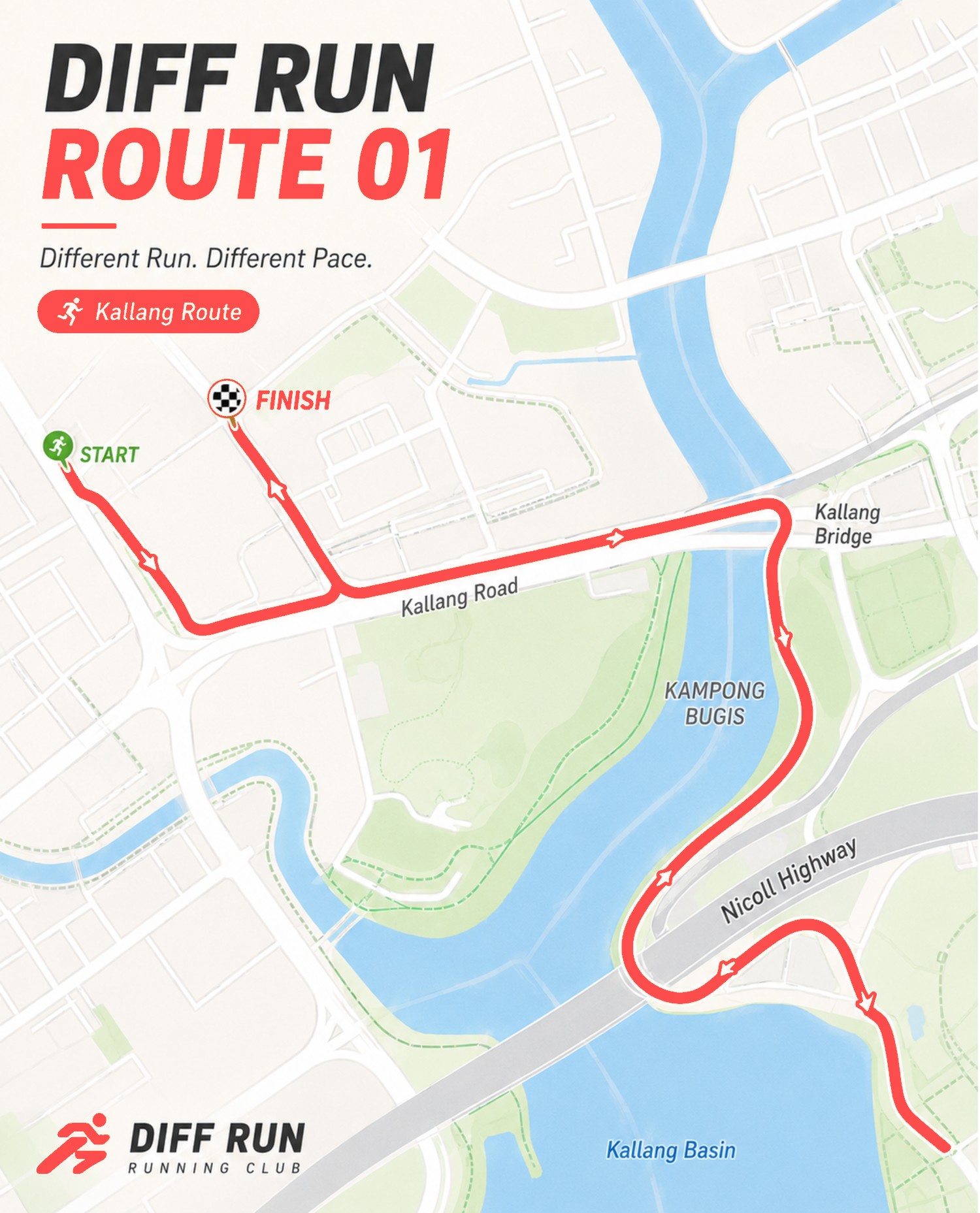 Diff Run Route 01 - Kallang